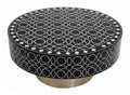 MESA CENTRO MANGO HUESO 100X100X40